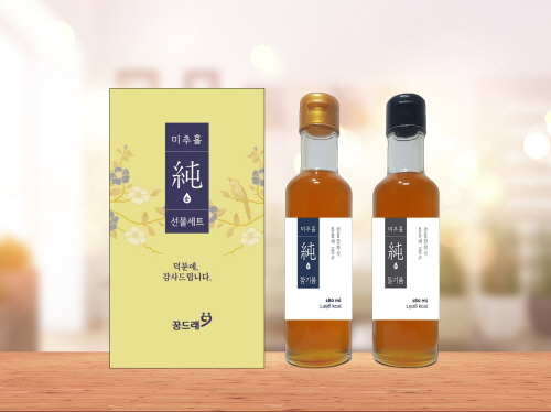 미추홀純(순) 참기름 선물세트 참들소형(180ml)